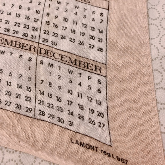 1975 Irish linen calendar towel featuring London - Picture 5 of 9